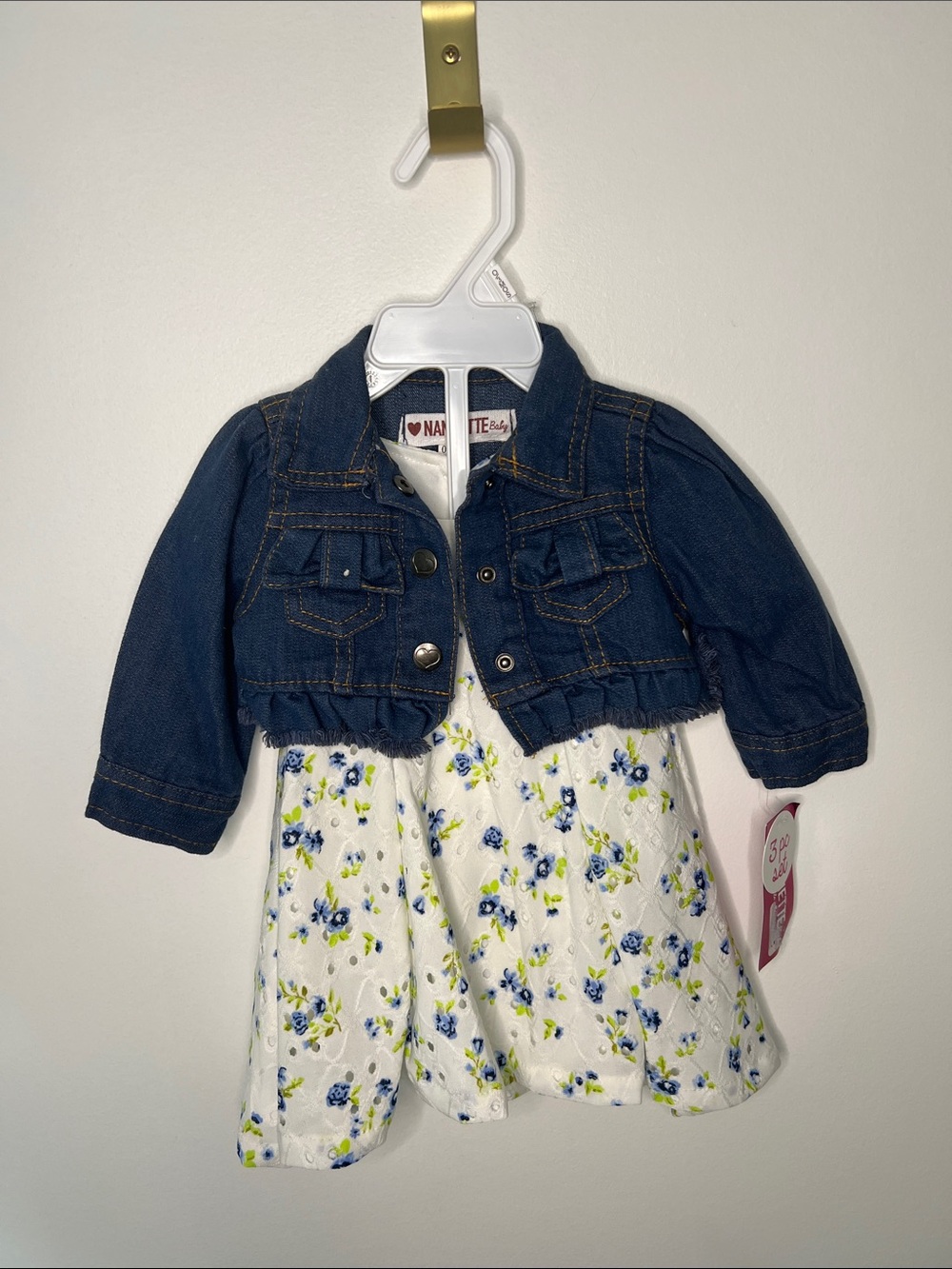 Beautiful dress and jean jacket